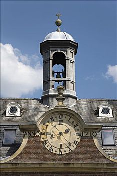 钟表,城堡,院落,威斯特伐利亚,凡尔赛宫,施工人员,大主教,开端,18世纪,康拉德