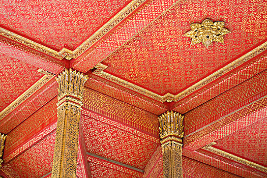 天花板,宫殿,大厅,大皇宫,地区,曼谷,泰国