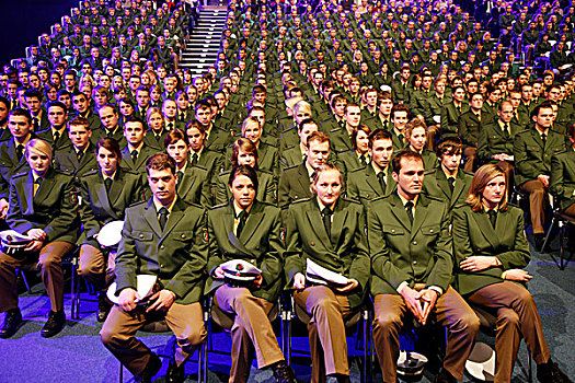 典礼,警察,女警,北莱茵威斯特伐利亚,2009年,杜塞尔多夫,德国,欧洲