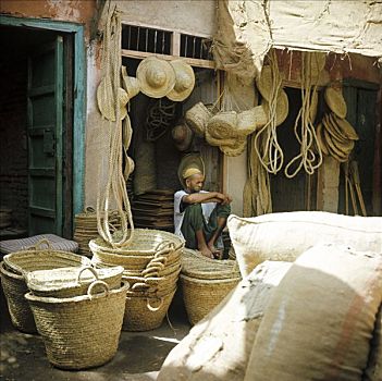 篮子,市场,玛拉喀什,摩洛哥