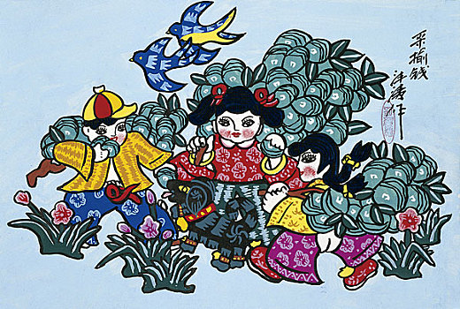 農(nóng)民畫－采榆錢