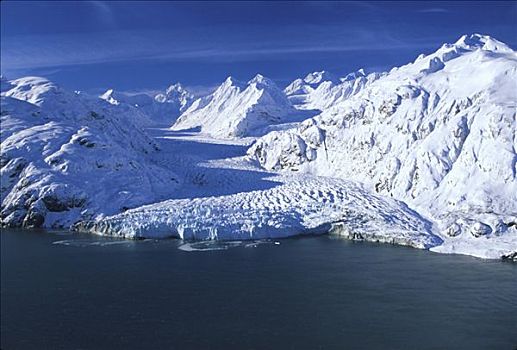 冰河,小湾,冰河湾国家公园,冬天,西部,湾
