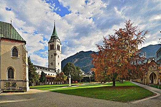 钟楼,教区教堂,玛丽亚,提洛尔,奥地利,欧洲