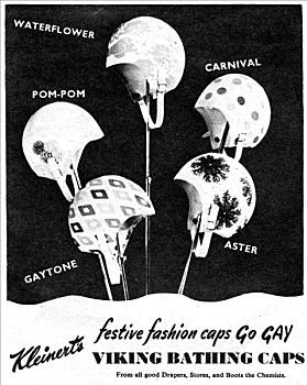 浴帽,20世纪50年代