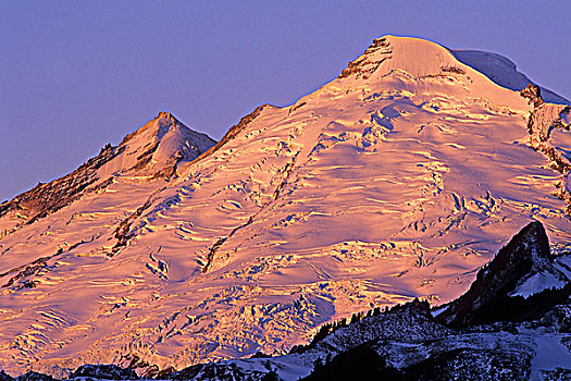 贝克山,日出,华盛顿,美国