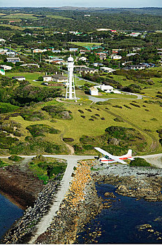 飞机,俯视,沿岸地区,国王岛,塔斯马尼亚,澳大利亚