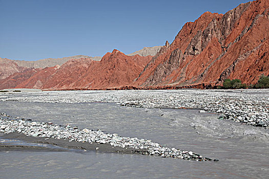 新疆盖孜峡谷火焰山