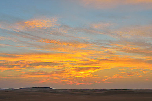 荒漠景观,黎明,利比亚沙漠,撒哈拉沙漠,埃及,非洲