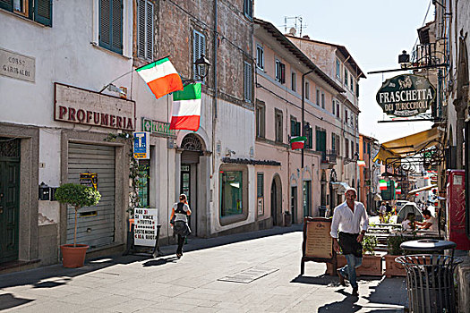 街道,意大利,旗帜,阿里察,餐馆