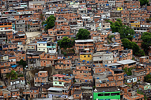 棚户区,里约热内卢,巴西,南美