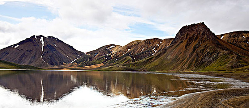 风景,彩色,山峦,兰德玛纳,冰岛南部,冰岛,欧洲