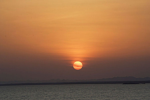 日落,高处,纳赛尔湖,努比亚,埃及,非洲