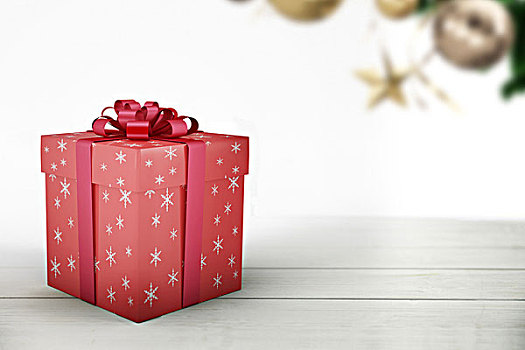 红色,圣诞礼物,丝带,白色背景,背景