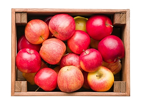 红苹果,木盒