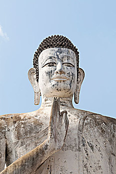 大佛,雕塑,寺院,庙宇,靠近,柬埔寨,亚洲