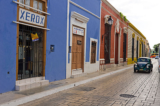 街道,坎佩切,墨西哥,中美洲