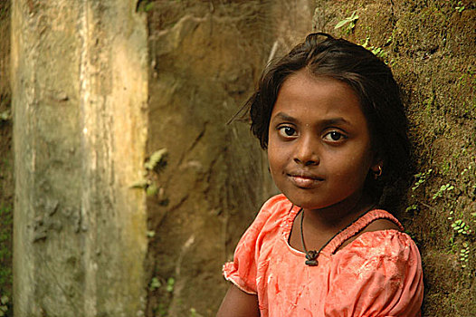 一个,女孩,头像,孟加拉,十一月,2007年