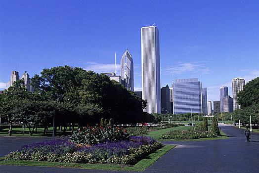 美国,伊利诺斯,芝加哥,格兰特公园,城市公园,场景