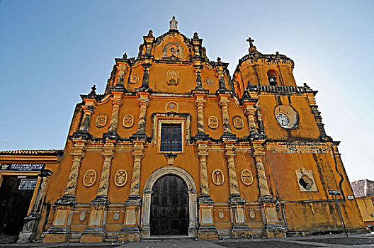 正面,教堂,尼加拉瓜,中美洲