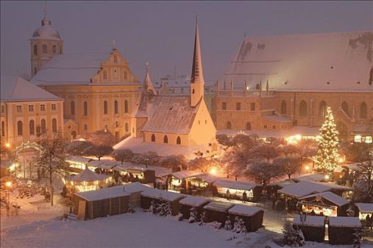 圣诞市场,上巴伐利亚,巴伐利亚,德国,欧洲