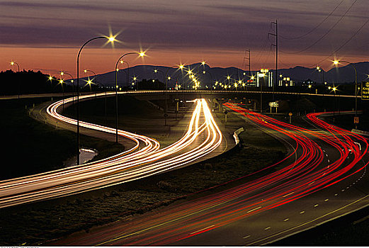 公路,交通,夜晚