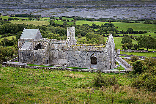 遗址,13世纪,教堂,靠近,本伯伦,区域,爱尔兰