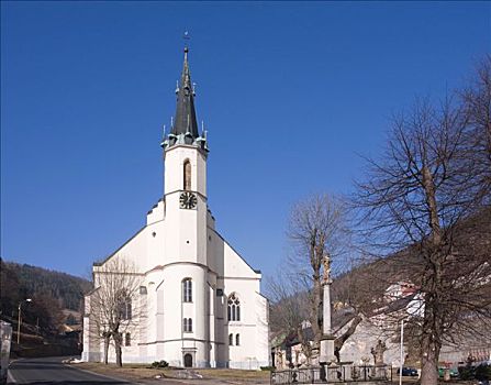 教堂,地区,西波希米亚,捷克共和国,欧洲