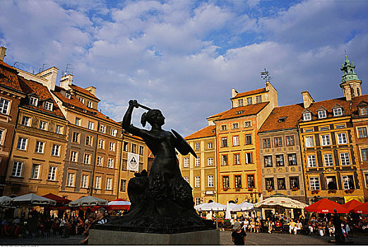雕塑,城市广场,老城广场,华沙,波兰