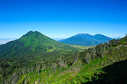 火山地貌,高原,爪哇,印度尼西亚