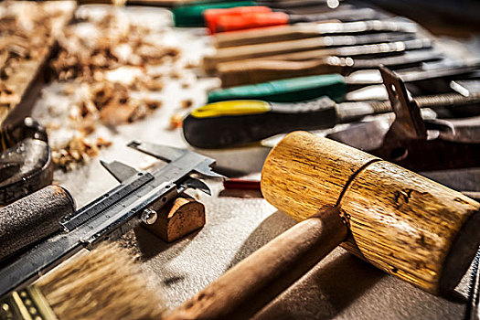 木匠,工具,木板
