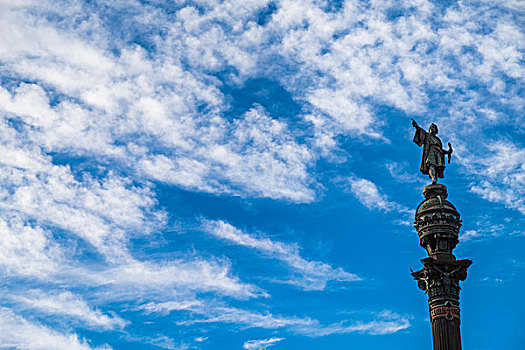 哥伦布,纪念建筑,巴塞罗那,加泰罗尼亚,西班牙,欧洲
