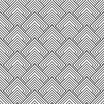 黑白,方形,无缝,重复,设计,重叠,图案