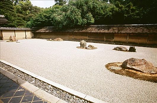 石头,展示,岩石花园,京都,日本