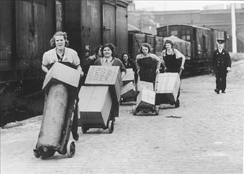 战争年代,女人,工人,二战