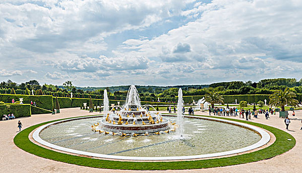 喷泉,凡尔赛宫,世界遗产,伊夫利纳,区域,法兰西岛,法国,欧洲