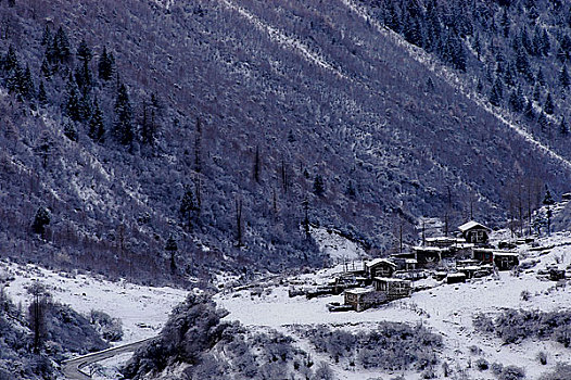 山区雪景