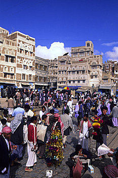 也门,老城,市场