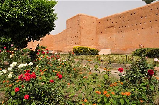 历史,城墙,玛拉喀什,摩洛哥,非洲