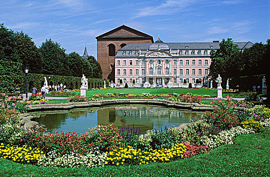 教堂,宫殿,公园,莱茵兰普法尔茨州,德国,欧洲