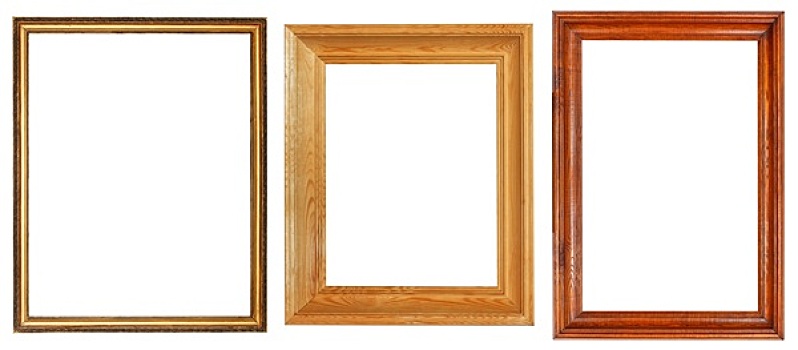 三个,木质,画框