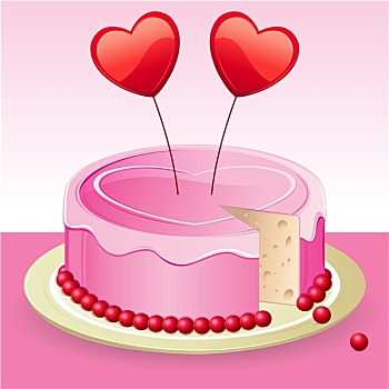 生日蛋糕,心形