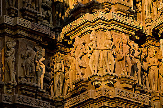 庙宇,克久拉霍,多,纪念碑,世界遗产,中央邦,印度,亚洲