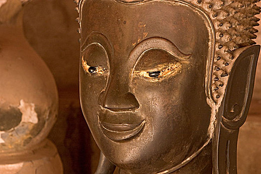 亚洲,老挝,万象,青铜,雕塑,1818年