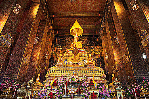 室内,庙宇,曼谷,泰国