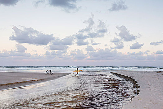冲浪,空,海滩,拜伦湾,新南威尔士,澳大利亚