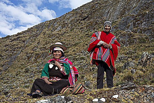 玻利维亚,山脉,女人,医疗,传统服装