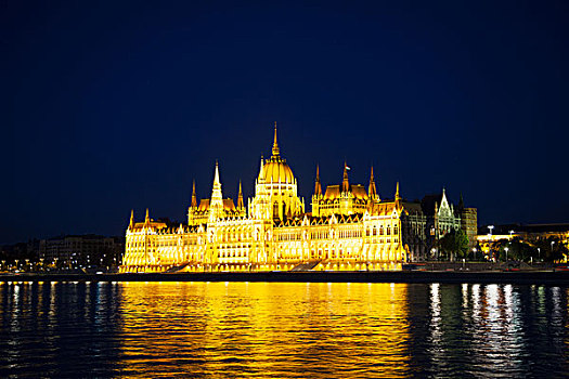 匈牙利人,国会,布达佩斯,夜晚