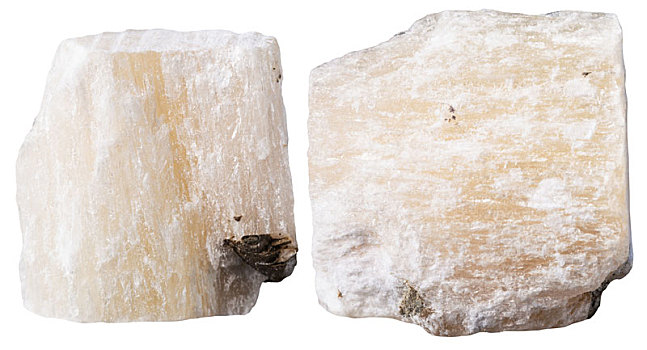 两个,片,石膏,条纹大理岩,矿物质,石头