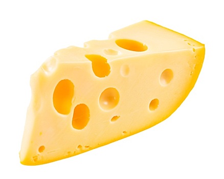 瑞士乳酪,上方,白色背景