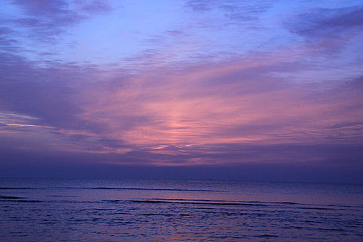 夕阳落日晚霞余晖海景